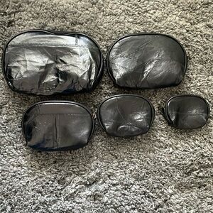 Vintage leather nesting bags